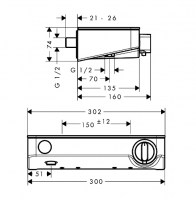 HANSGROHE SHOWERTABLET SELECT 300 TERMOSTATICA